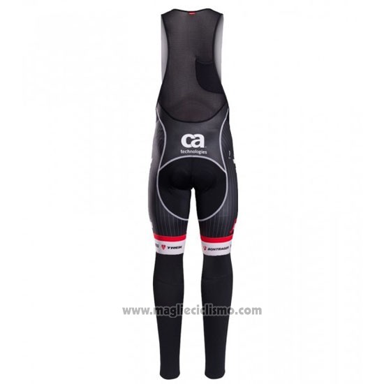 2016 Abbigliamento Ciclismo Trek Segafredo Nero e Bianco Manica Lunga e Salopette